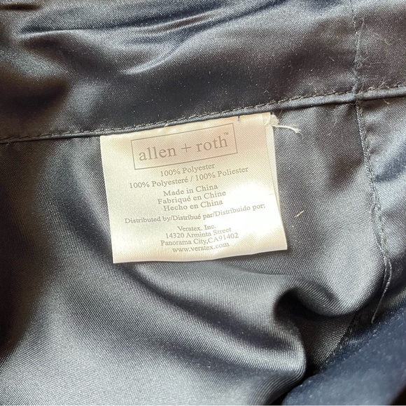 allen + roth 108” Long Navy Blue Satin Finish w/ Pleats Curtain Panel Pair - Picture 2 of 5